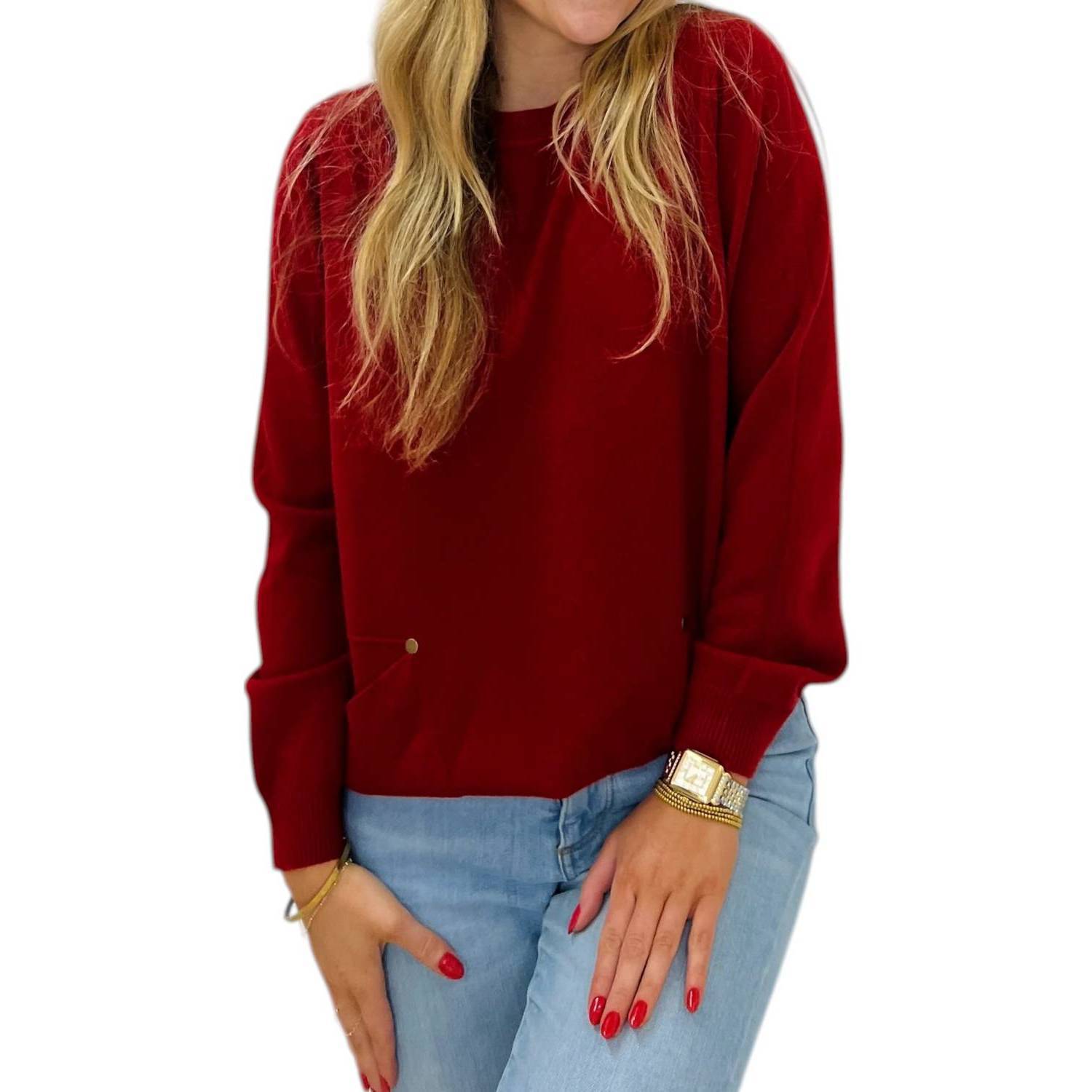 New Jade Ruby Sweater In Red